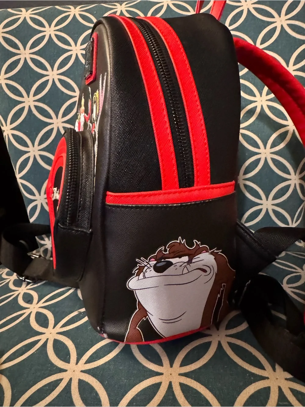Loungefly Black & Red Looney Tunes 'That's All Folks!' Mini Backpack